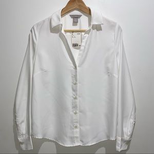 H&M V Neck Button-down Shirt